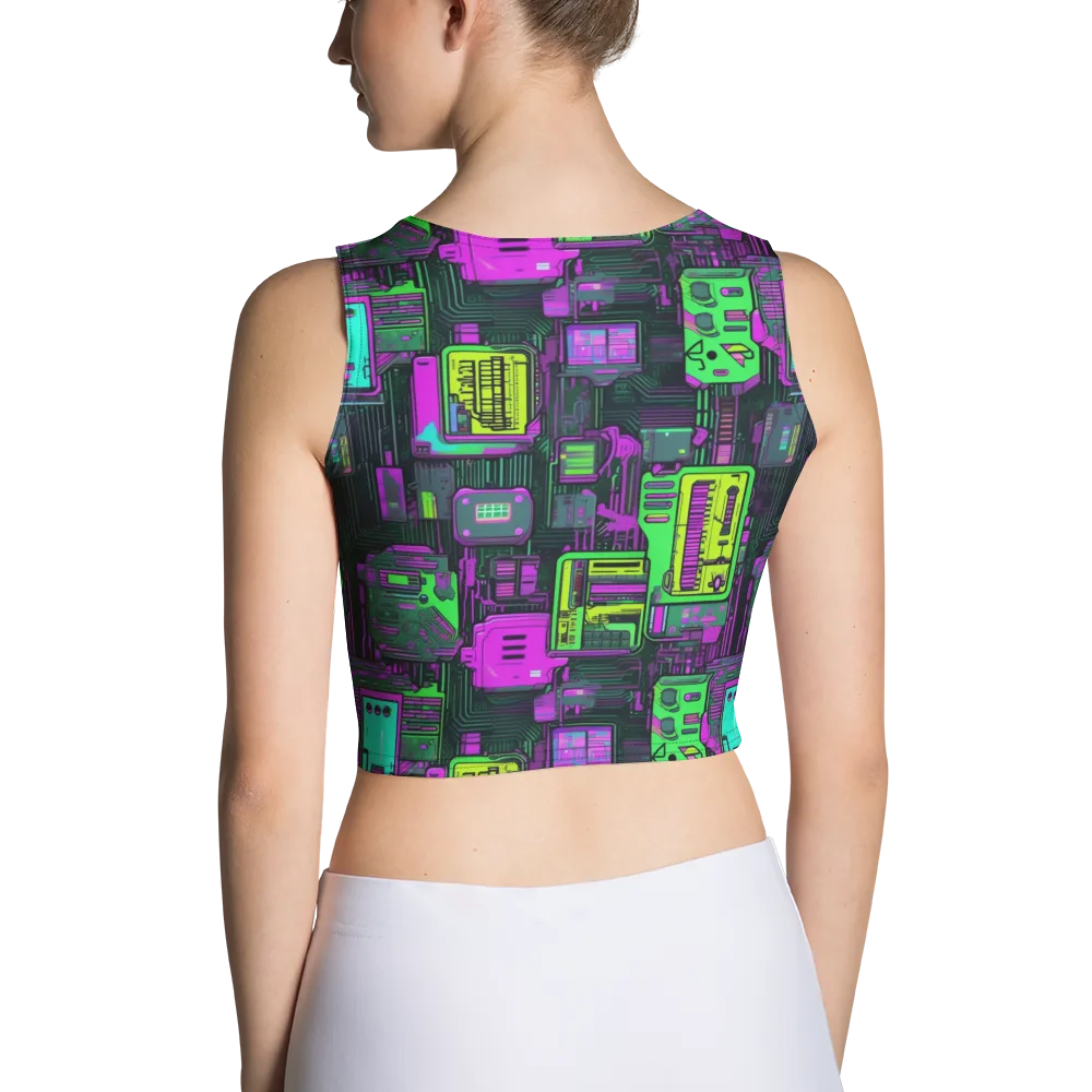 Synthwave Hardware on Crop Top — Back