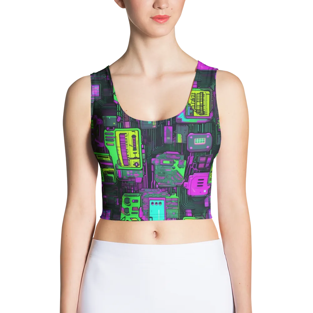 Synthwave Hardware on Crop Top — Front