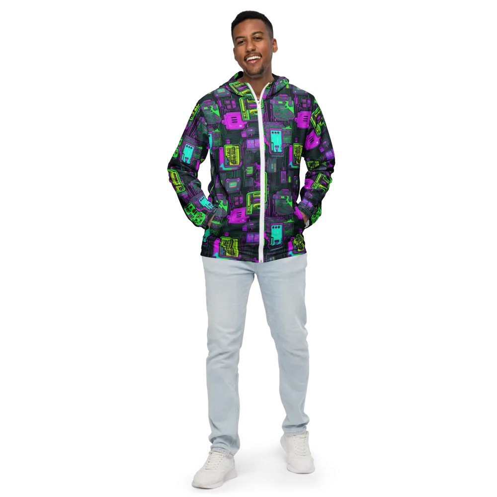 Synthwave Hardware on Men's Windbreaker — Front