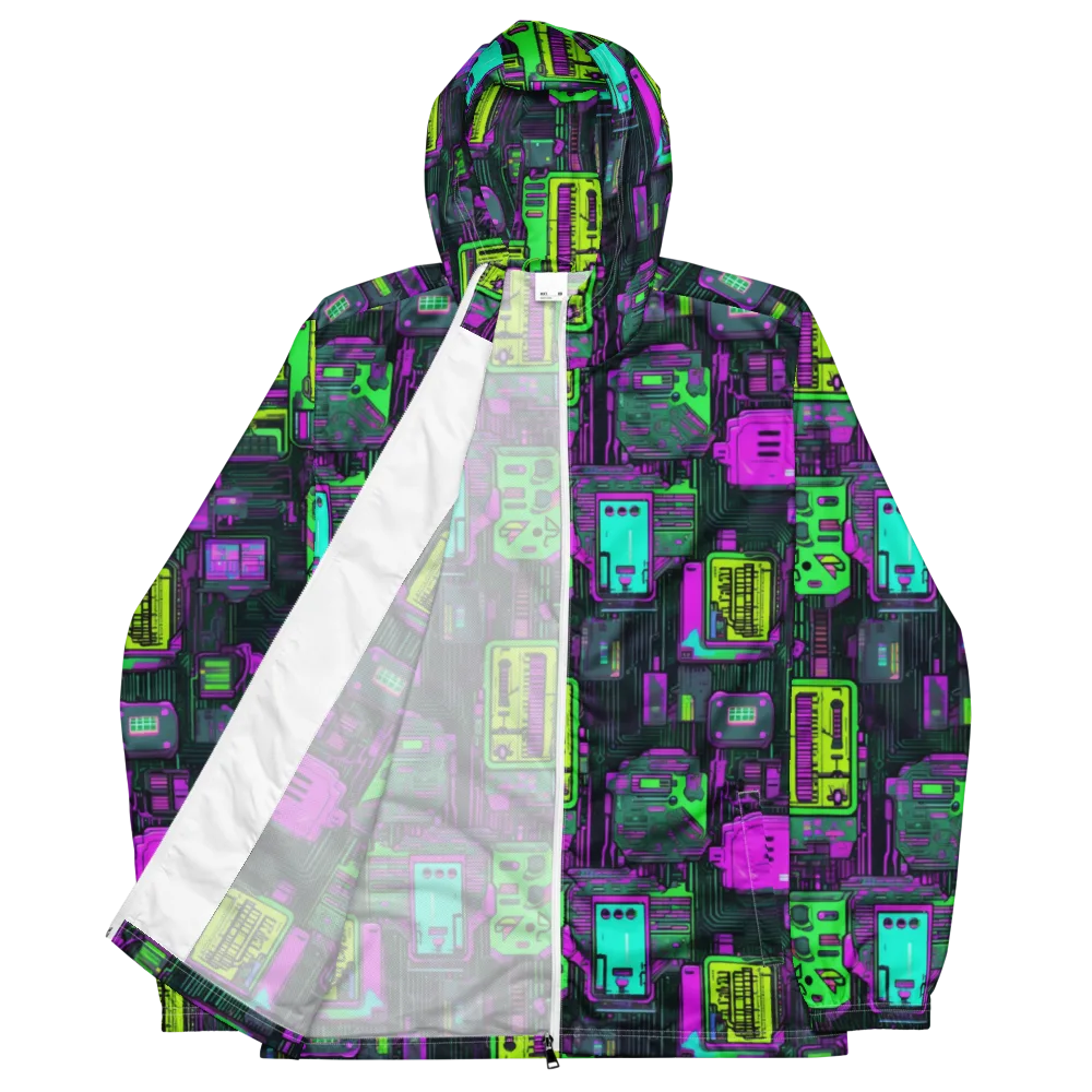 Synthwave Hardware on Men's Windbreaker — Front
