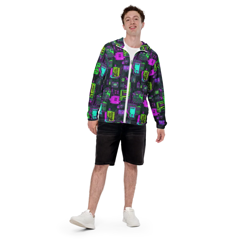 Synthwave Hardware on Men's Windbreaker — Front