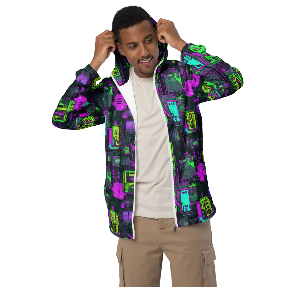 Synthwave Hardware on Men's Windbreaker — Front