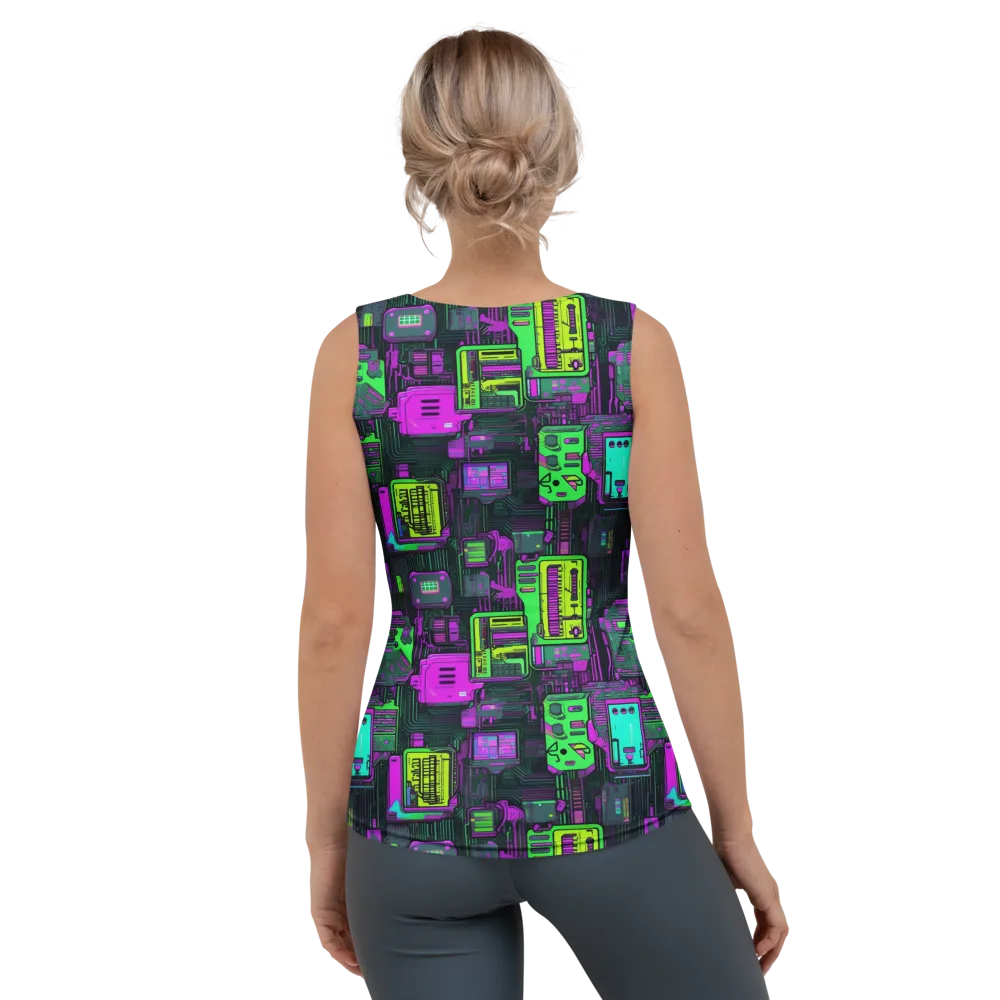 Synthwave Hardware on Women's Tank Top — Back