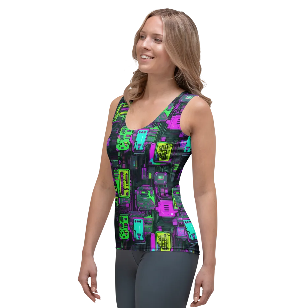 Synthwave Hardware on Women's Tank Top — Left Front