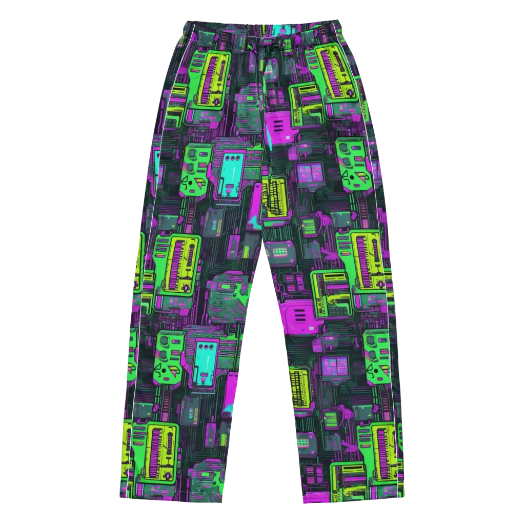 Synthwave Hardware on Women's Pajama Pants — Front