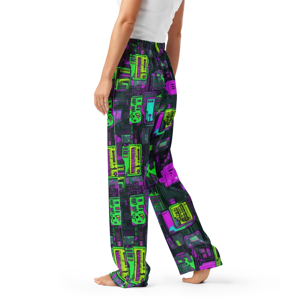 Synthwave Hardware on Women's Pajama Pants — Left