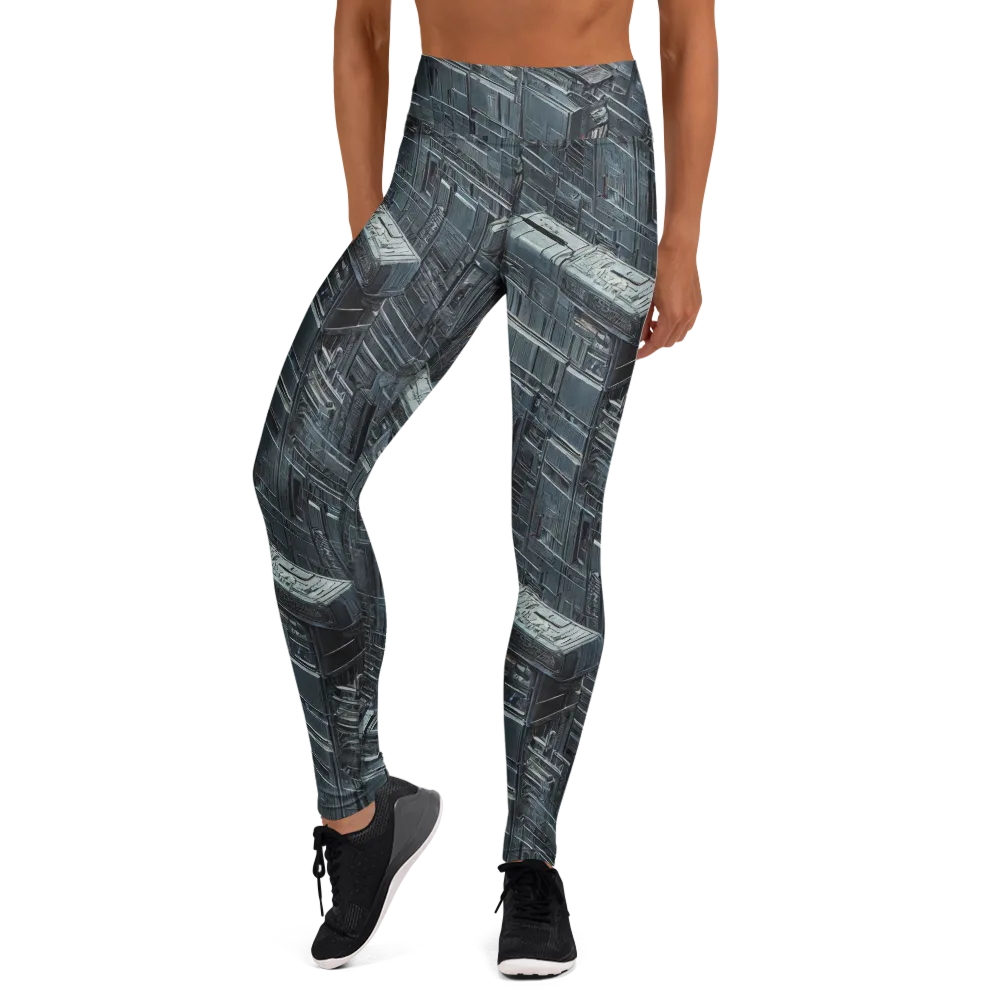 Midnight Infrastructure on Yoga Leggings — Front