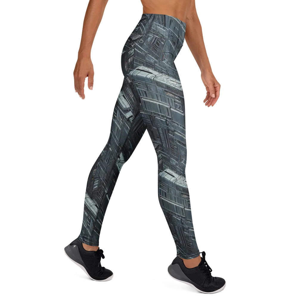Midnight Infrastructure on Yoga Leggings — Right