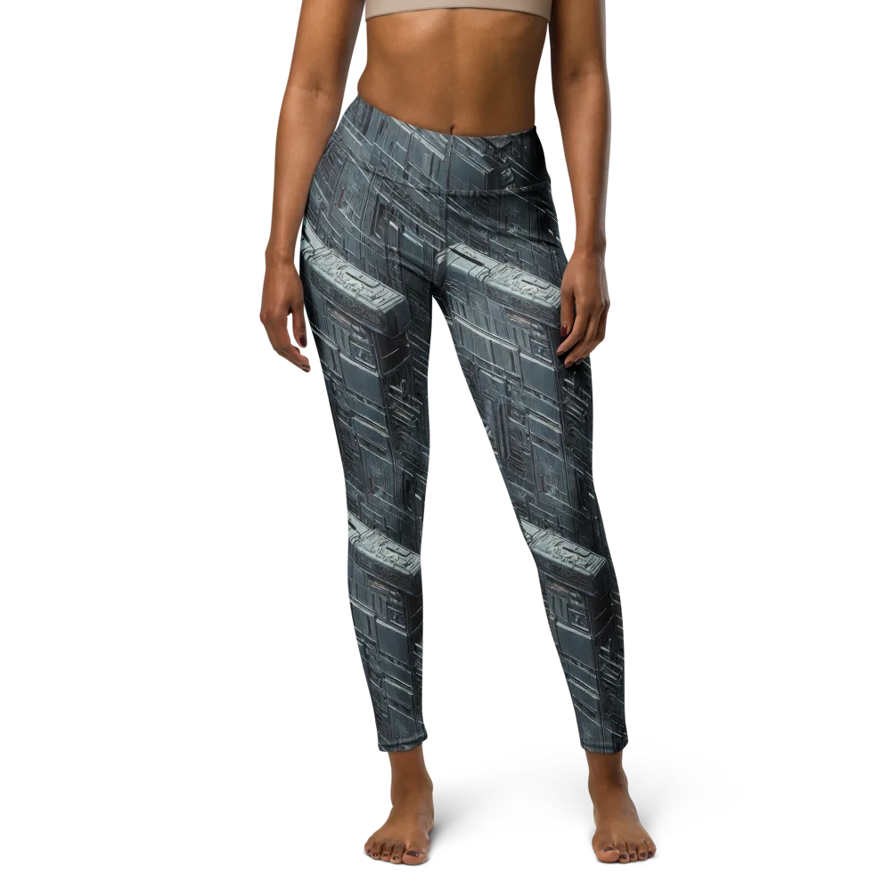 Midnight Infrastructure on Yoga Leggings — Front