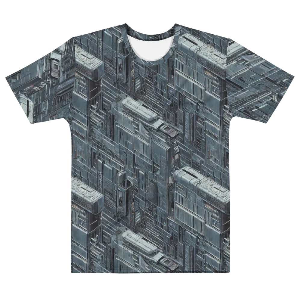 Midnight Infrastructure on Men's Cotton Crew Neck T-Shirt — Front