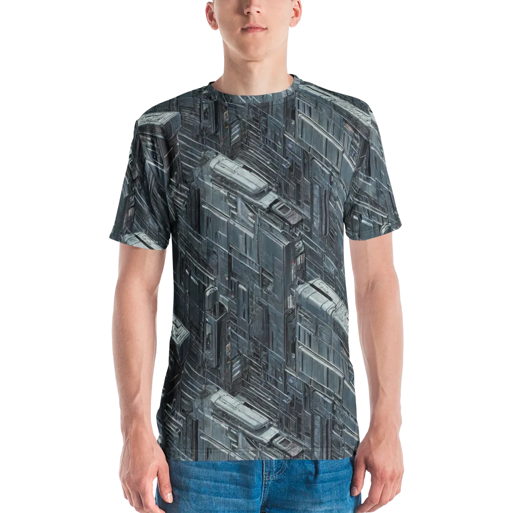 Midnight Infrastructure on Men's Crew Neck T-Shirt — Front