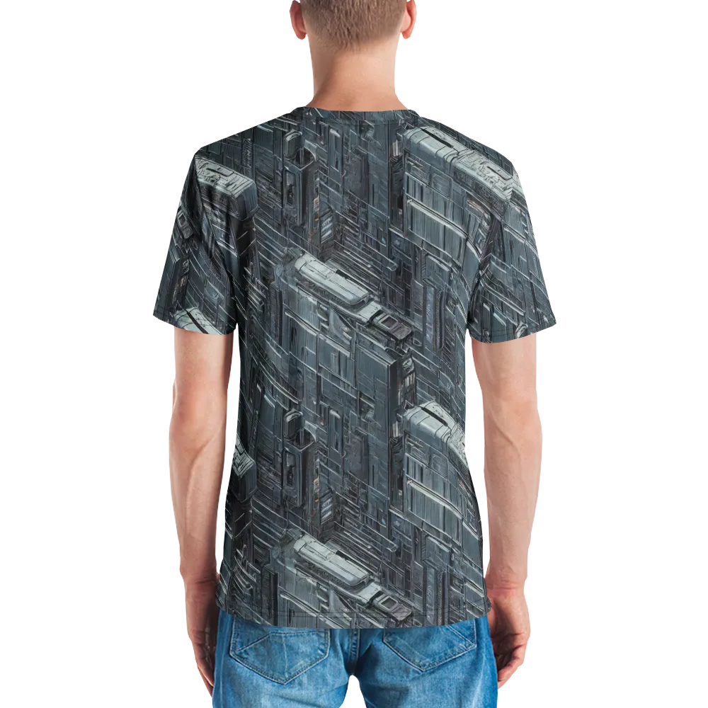 Midnight Infrastructure on Men's Crew Neck T-Shirt — Back