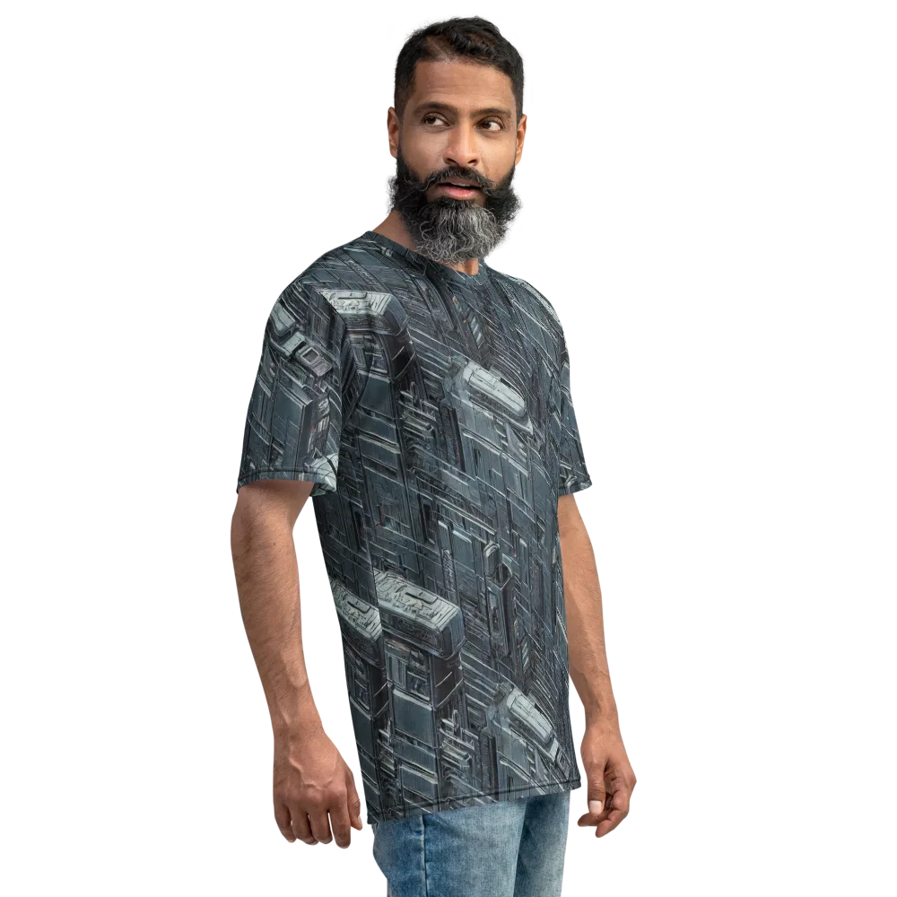 Midnight Infrastructure on Men's Crew Neck T-Shirt — Right