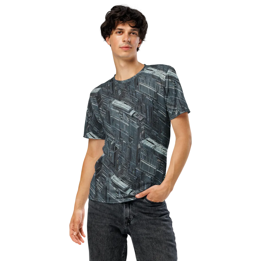 Midnight Infrastructure on Men's Crew Neck T-Shirt — Front