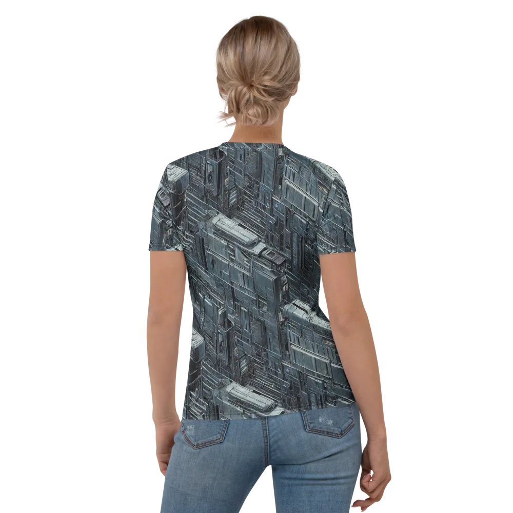 Midnight Infrastructure on Women's Crew Neck T-Shirt — Back