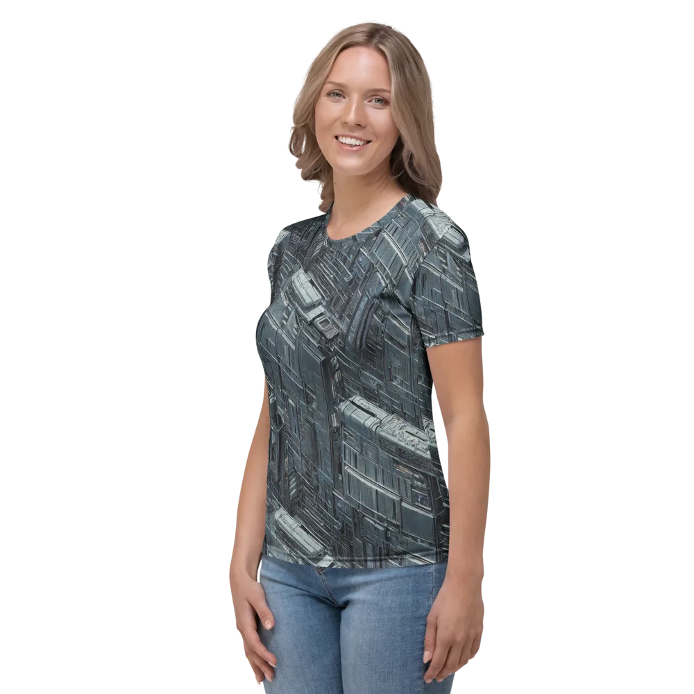 Midnight Infrastructure on Women's Crew Neck T-Shirt — Left