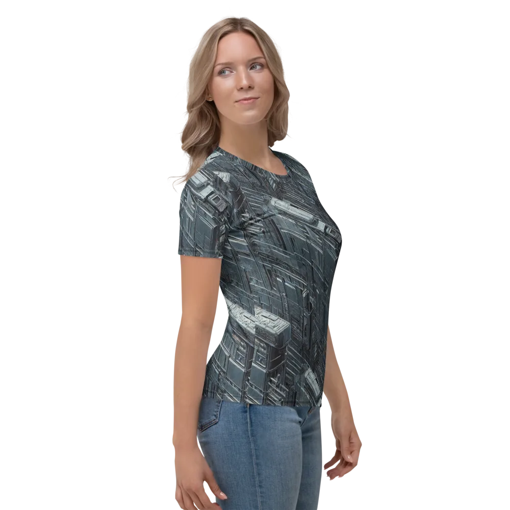 Midnight Infrastructure on Women's Crew Neck T-Shirt — Right