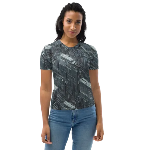 Midnight Infrastructure on a Women's Crew Neck T-Shirt