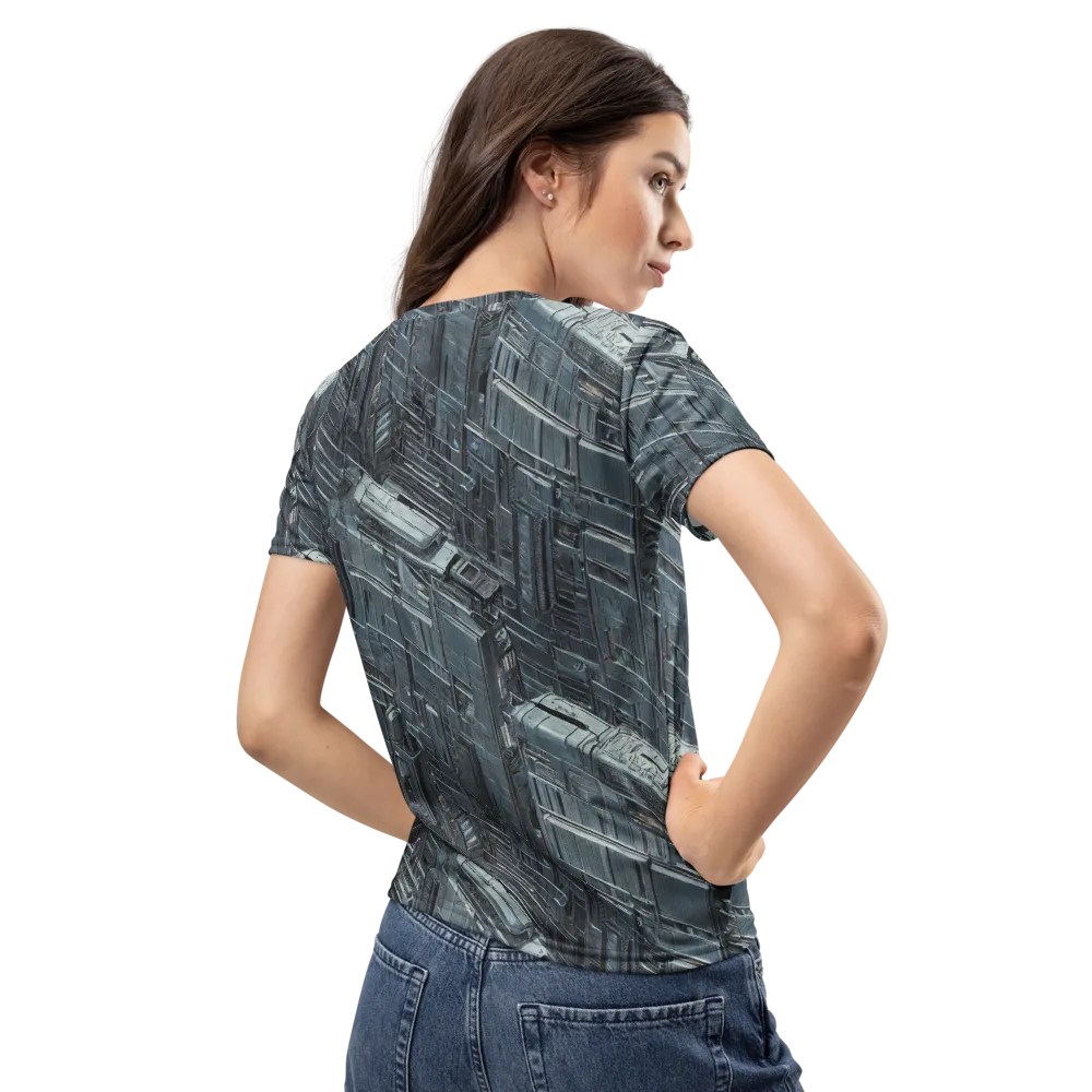 Midnight Infrastructure on Women's Crew Neck T-Shirt — Back