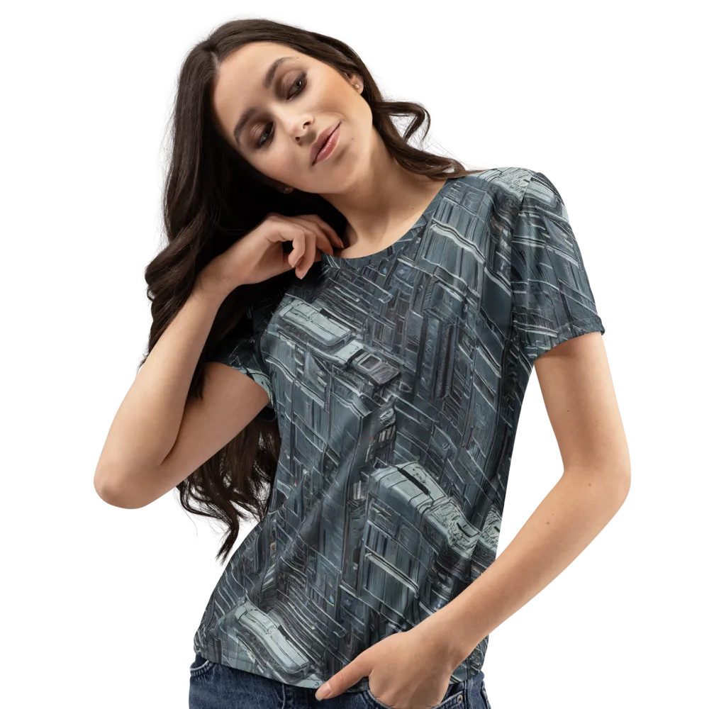 Midnight Infrastructure on Women's Crew Neck T-Shirt — Left Front