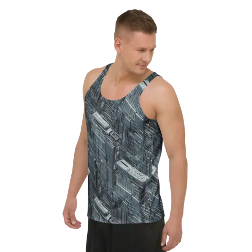 Midnight Infrastructure on a Men's Tank Top