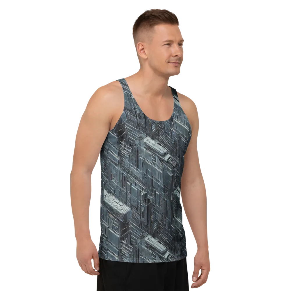 Midnight Infrastructure on Men's Tank Top — Right Front