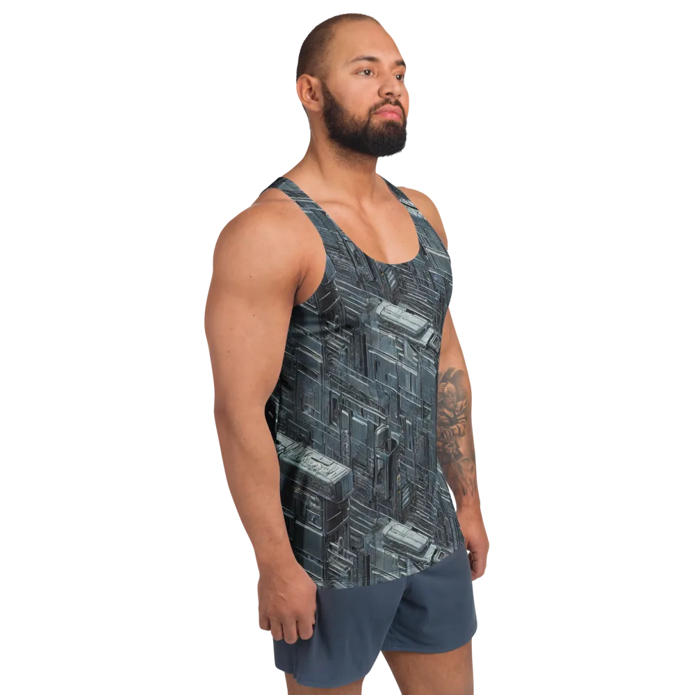 Midnight Infrastructure on Men's Tank Top — Right Front