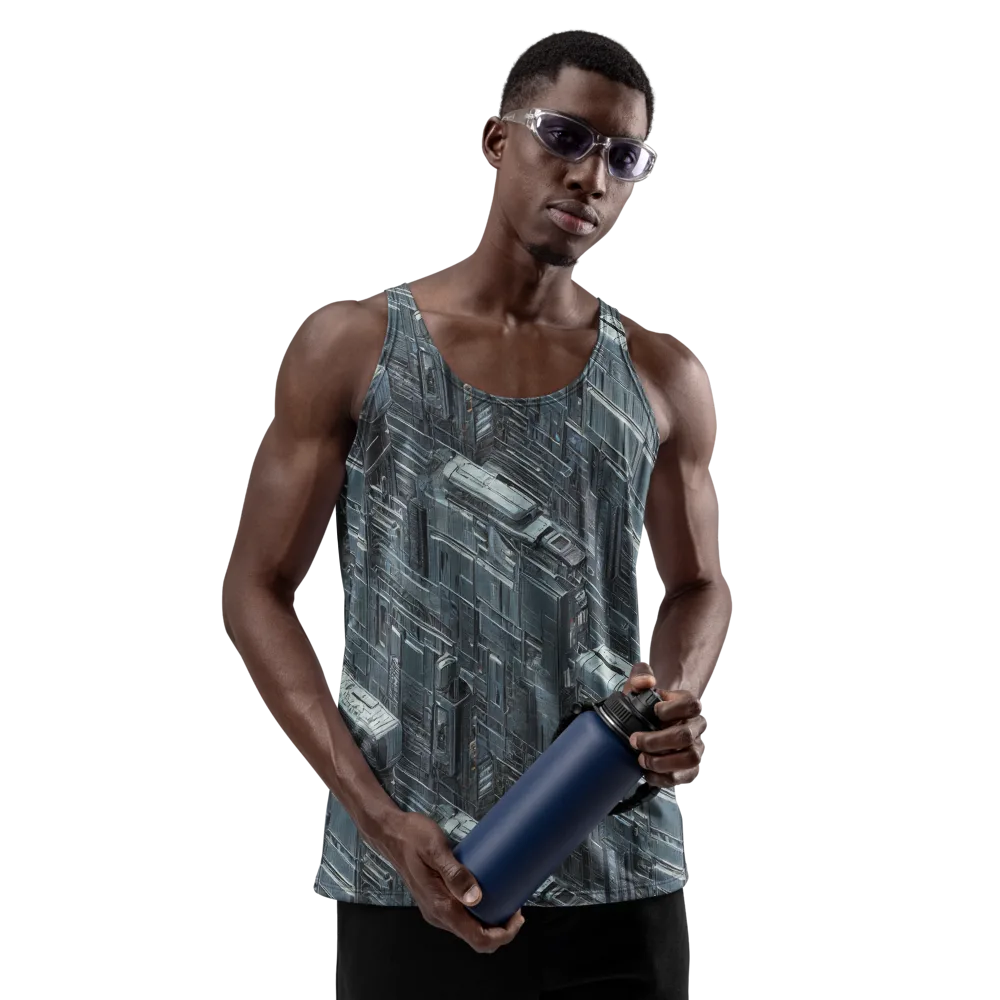 Midnight Infrastructure on Men's Tank Top — Front