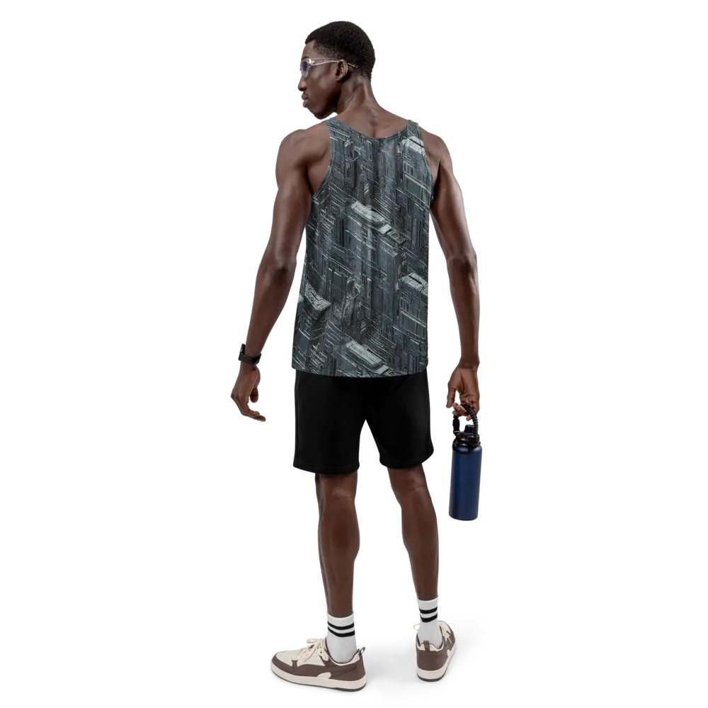 Midnight Infrastructure on Men's Tank Top — Back