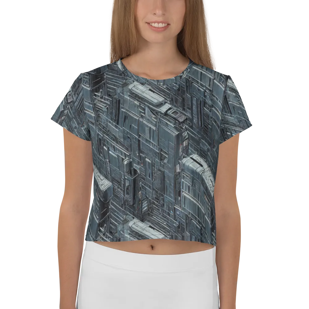 Midnight Infrastructure on Crop Tee — Front