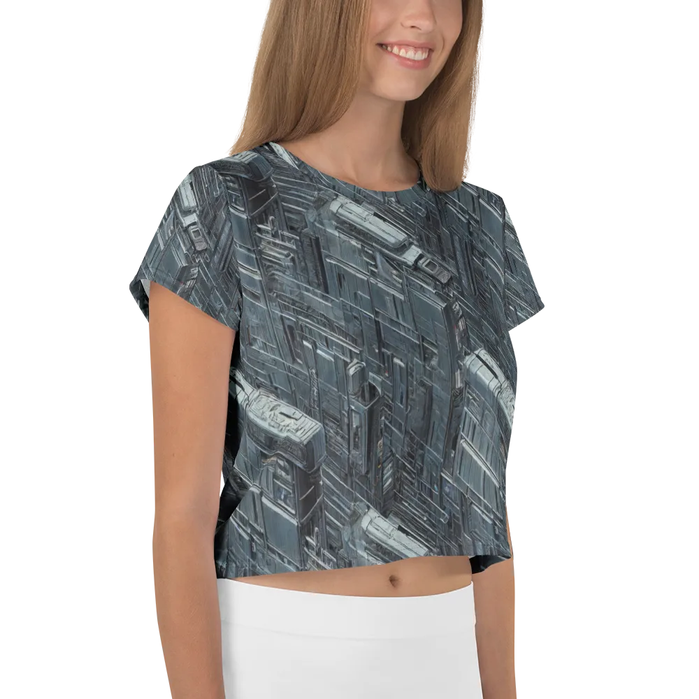 Midnight Infrastructure on Crop Tee — Right