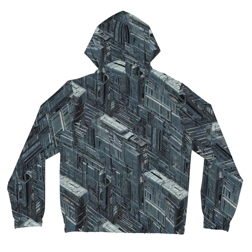 Midnight Infrastructure on Women's Full-Zip Hoodie — Back