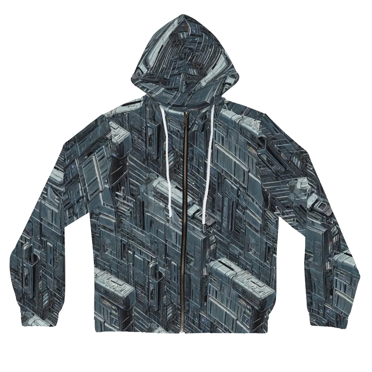 Midnight Infrastructure on Women's Full-Zip Hoodie — Front