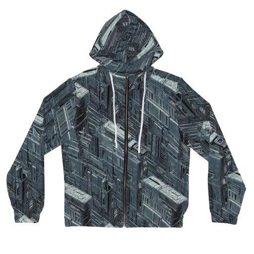 Midnight Infrastructure on a Women's Full-Zip Hoodie