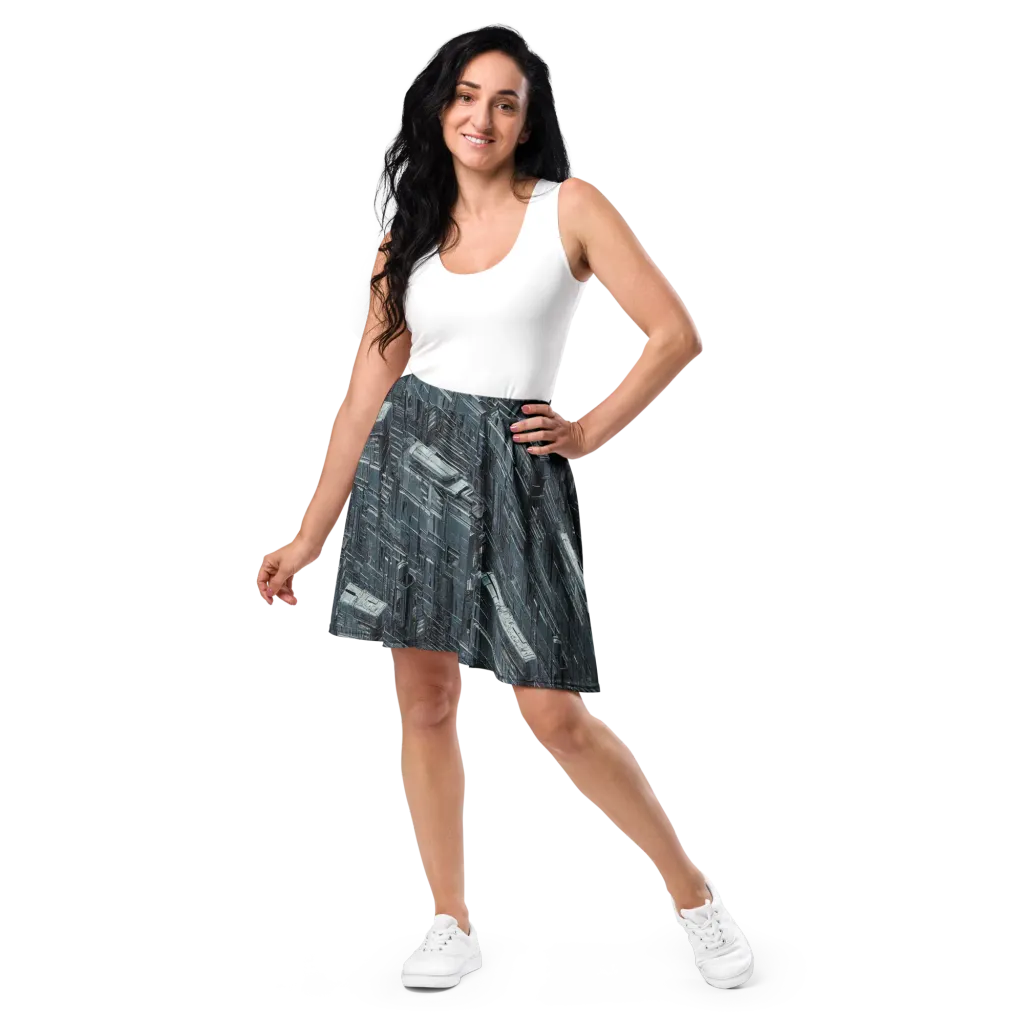 Midnight Infrastructure on Skater Skirt — Front