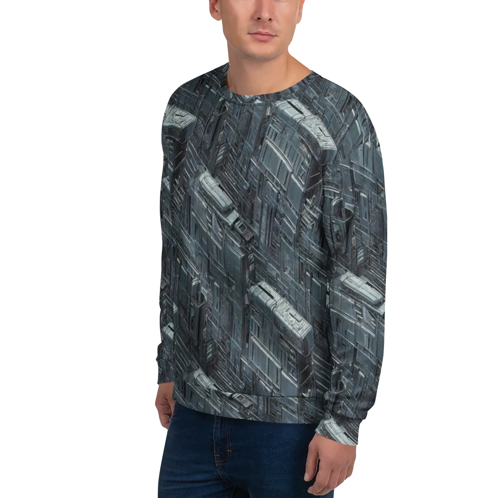 Midnight Infrastructure on Sweatshirt — Left Front