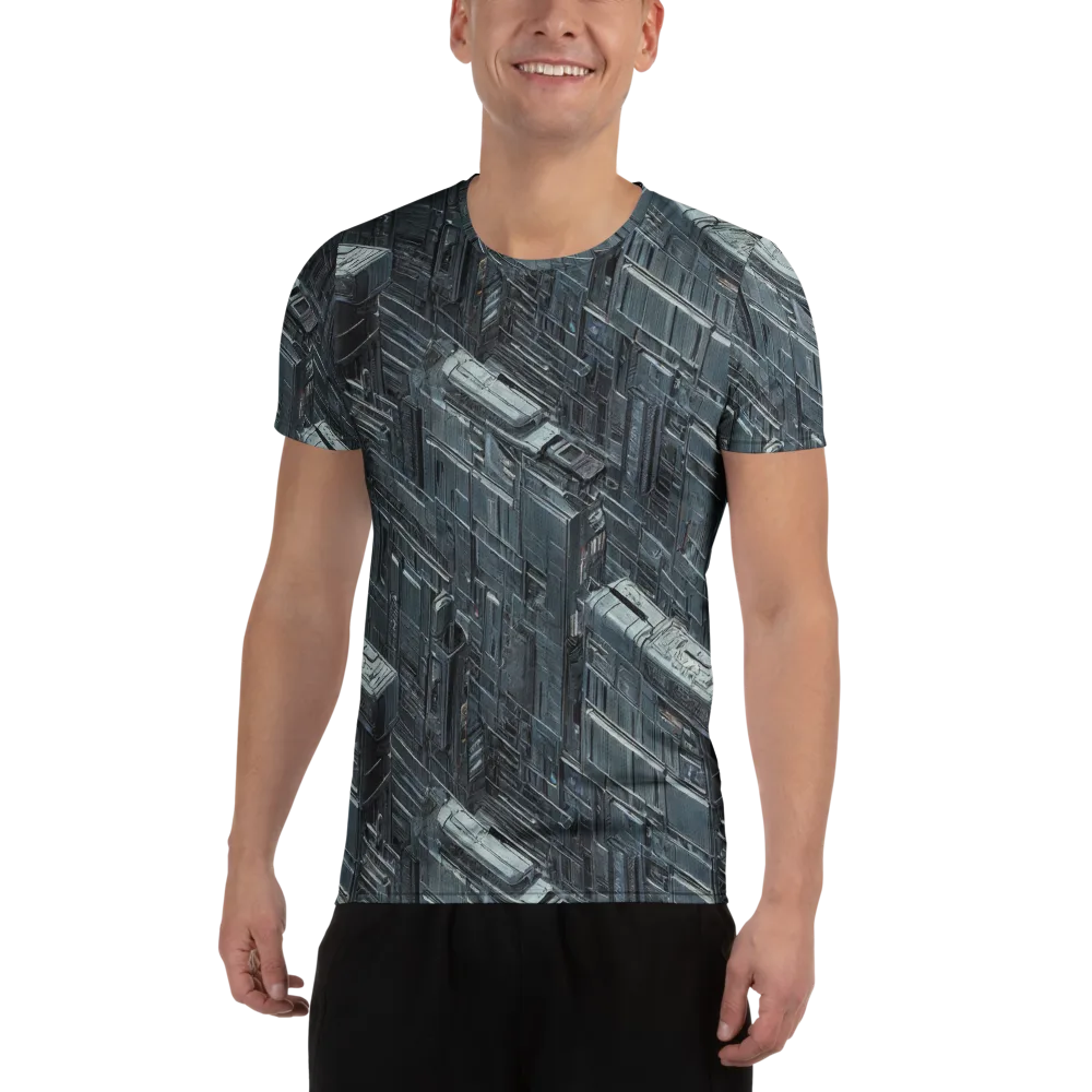 Midnight Infrastructure on Men's Athletic T-Shirt — Front