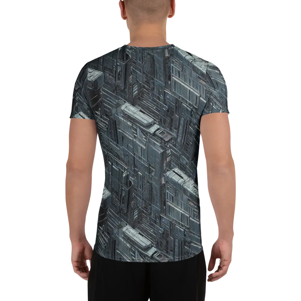 Midnight Infrastructure on Men's Athletic T-Shirt — Back