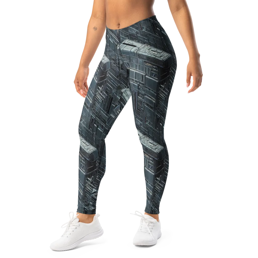 Midnight Infrastructure on Leggings — Left Front