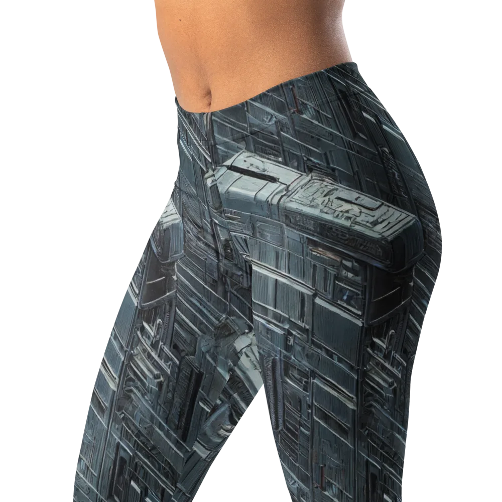 Midnight Infrastructure on Leggings — Left Front