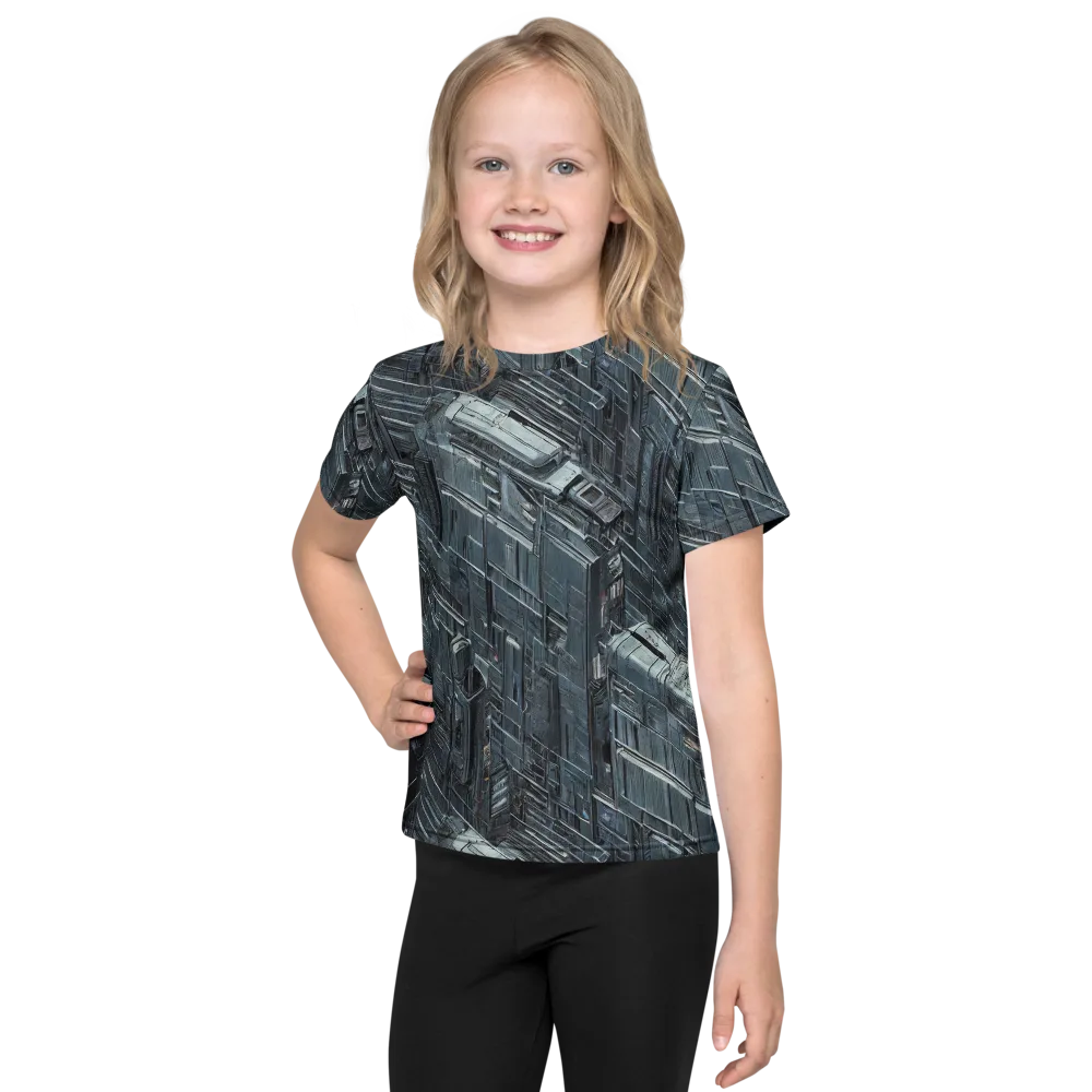 Midnight Infrastructure on Kids Crew Neck T-Shirt — Front