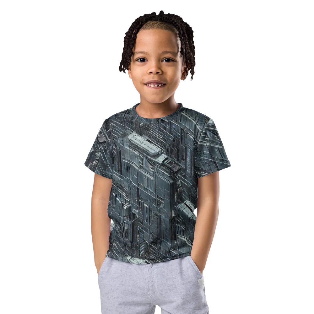 Midnight Infrastructure on Kids Crew Neck T-Shirt — Front