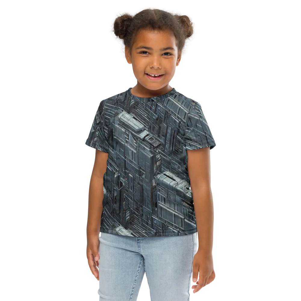 Midnight Infrastructure on Kids Crew Neck T-Shirt — Front