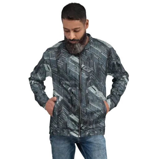 Midnight Infrastructure on a Bomber Jacket