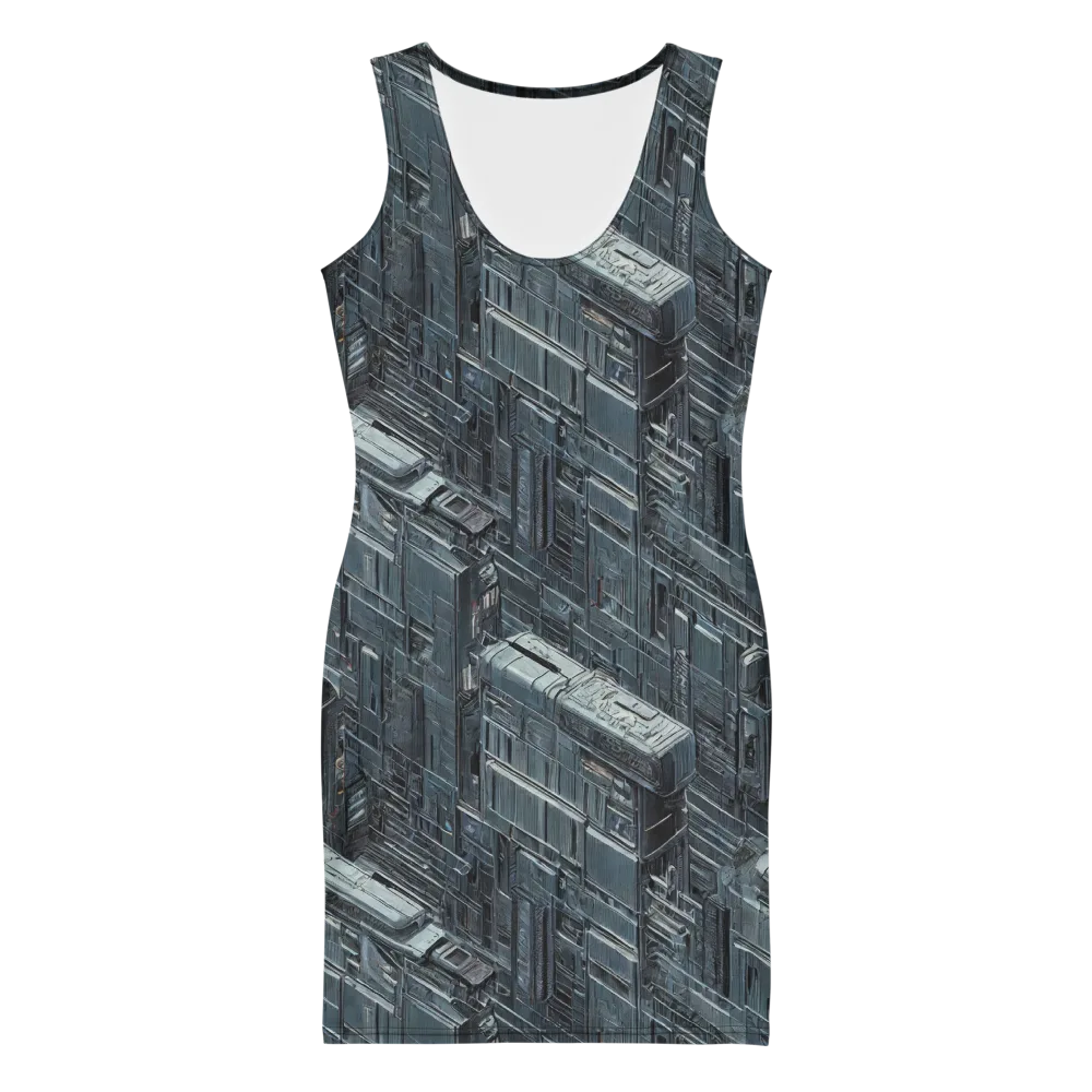 Midnight Infrastructure on Bodycon Dress — Front