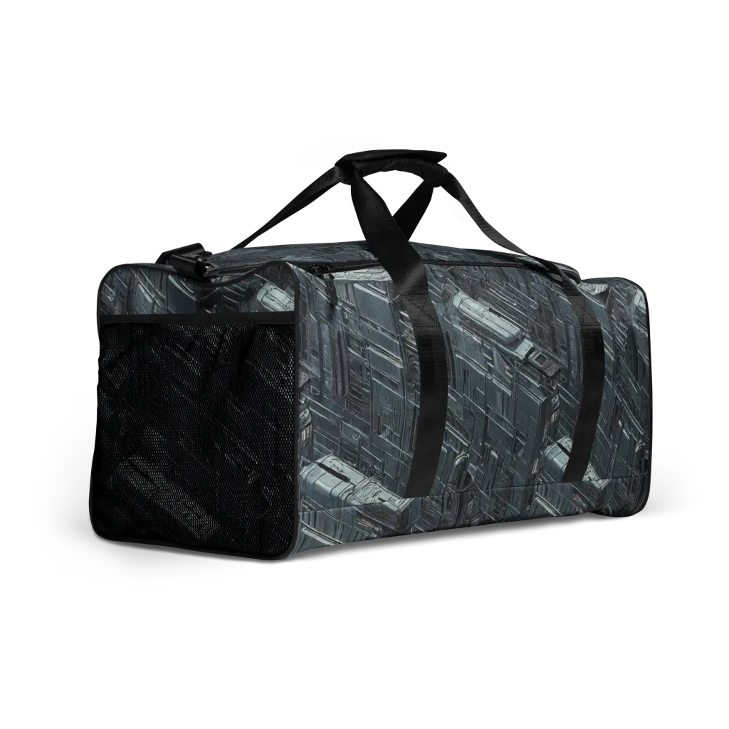 Midnight Infrastructure on Duffle Bag — Right Front