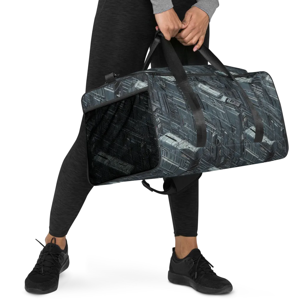 Midnight Infrastructure on Duffle Bag — Right Front