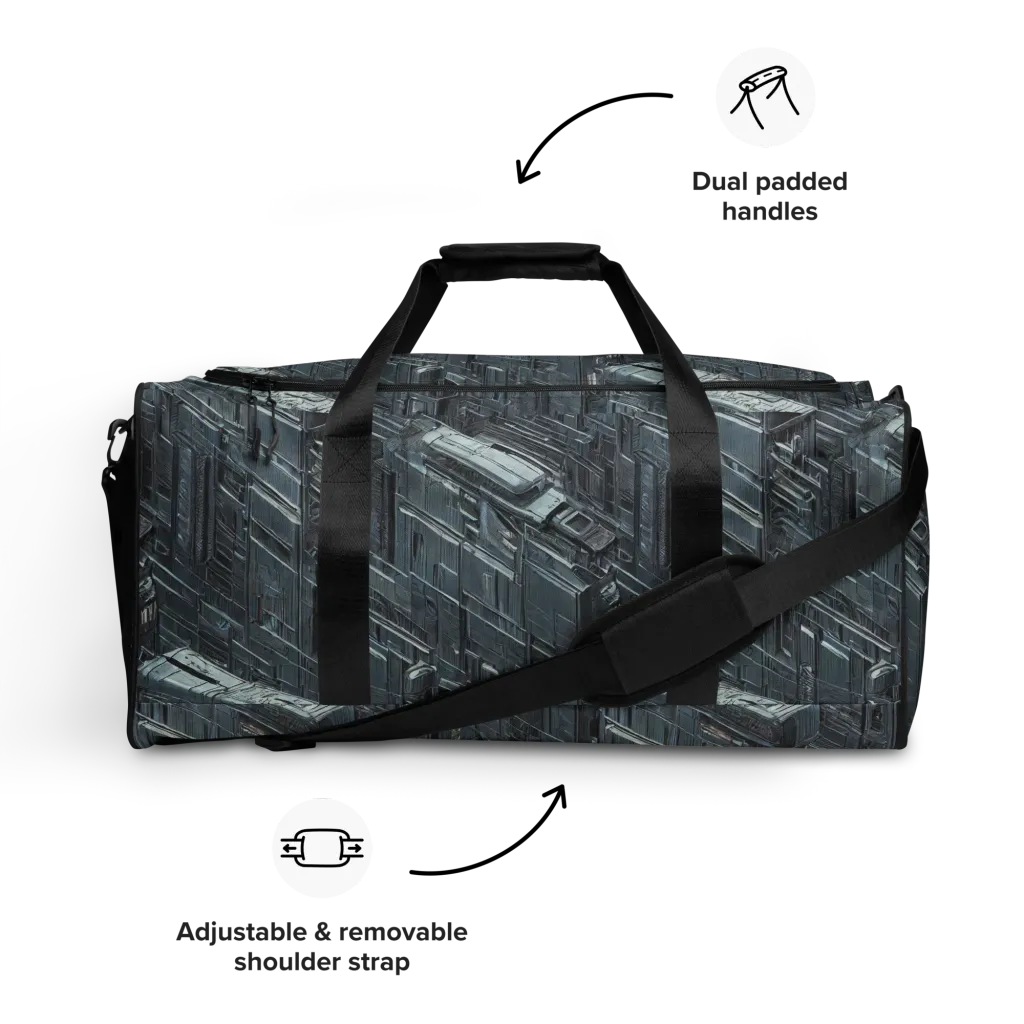 Midnight Infrastructure on Duffle Bag — Front