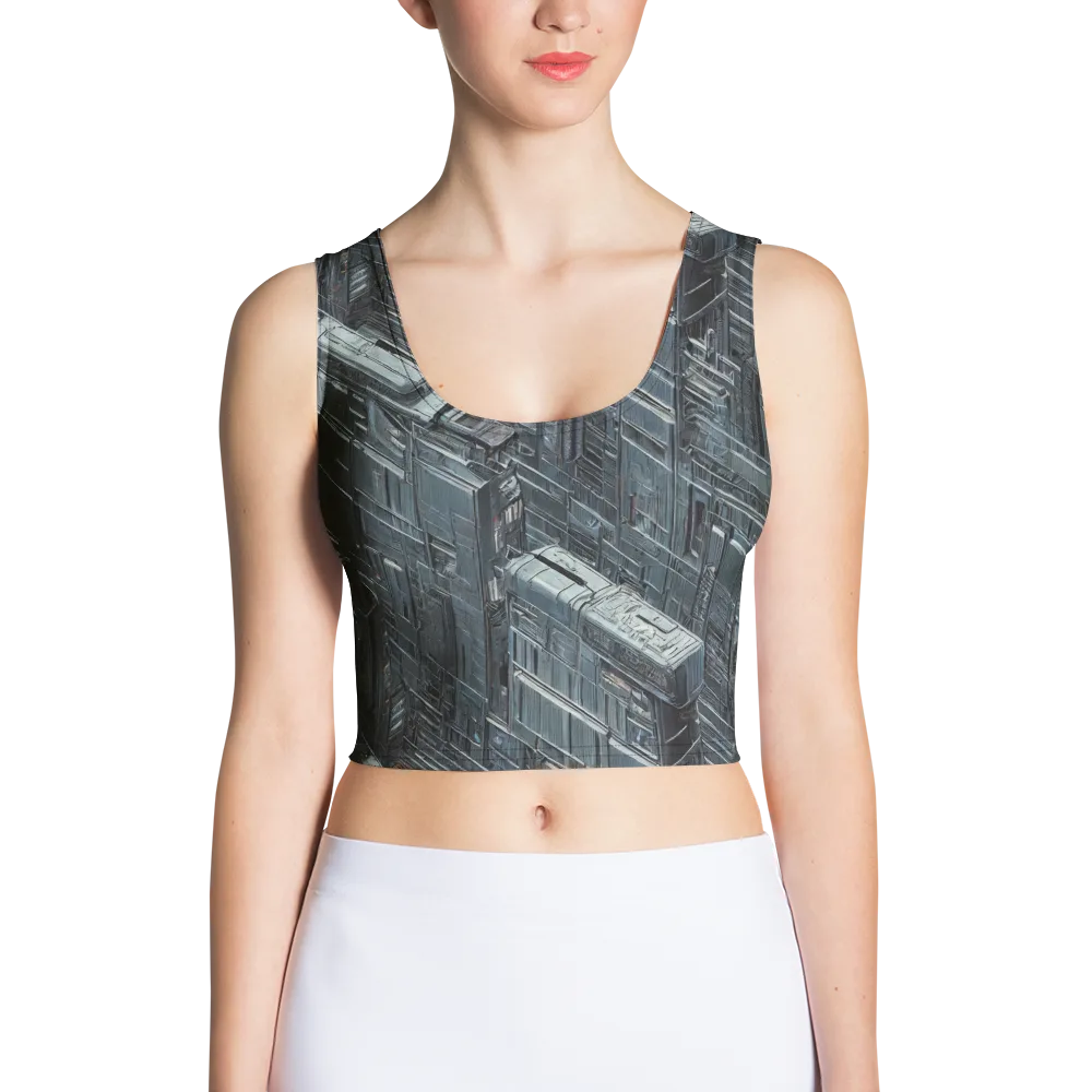 Midnight Infrastructure on Crop Top — Front