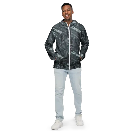 Midnight Infrastructure on a Men's Windbreaker